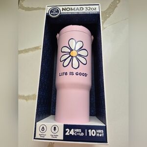 Life Is Good Stainless Steel Waterbottle 32 oz. Flip Top, Top Handle